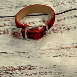Rustic Cuff Red and Black Bracelet